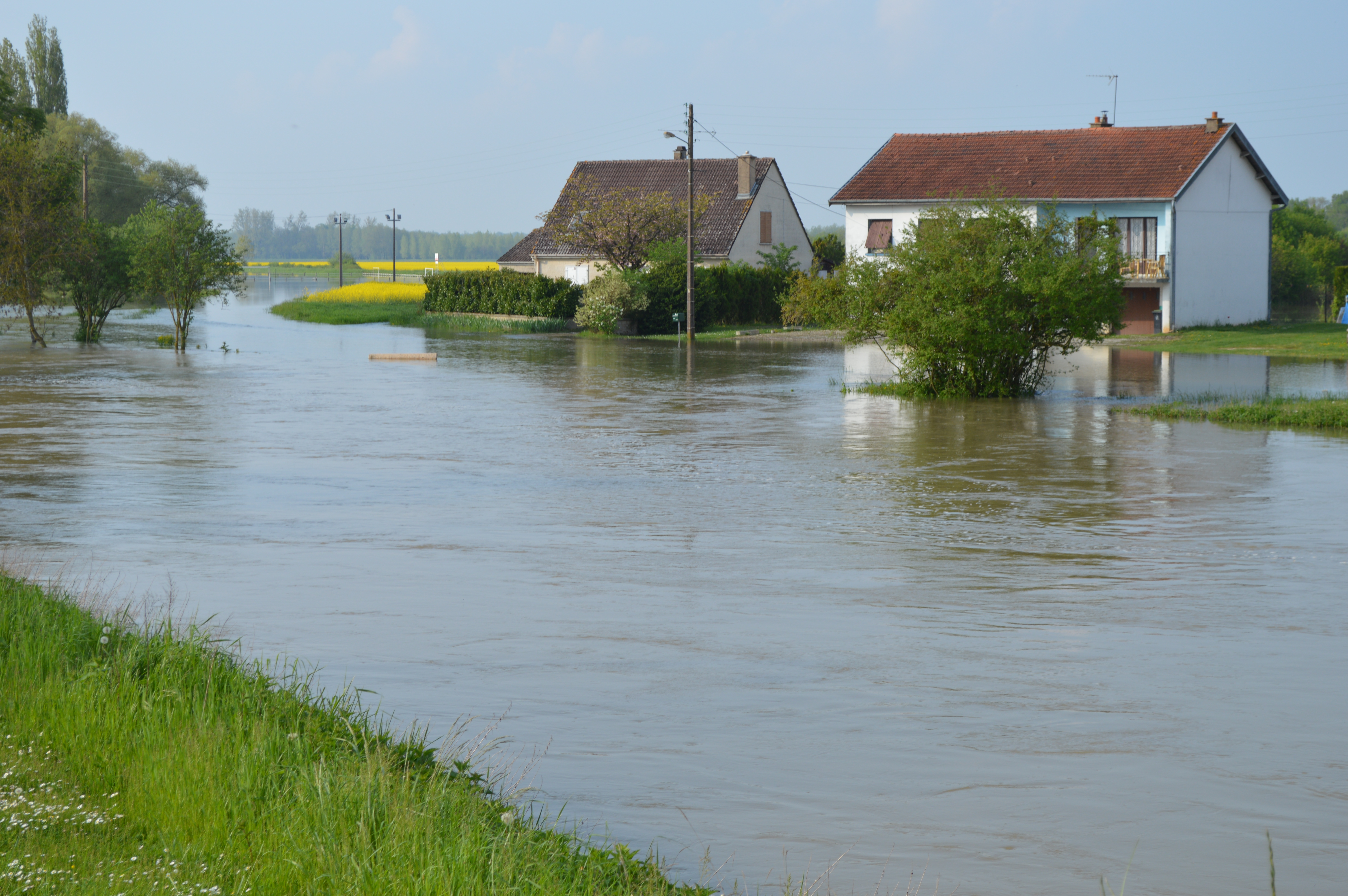 Crue de la Tille, en mai 2013, aux Maillys en Côte d'Or